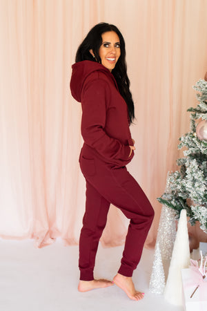Winter Love's Spreading Everywhere Set - Burgundy, Closet Candy, 3