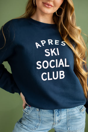 Apres Elite Club Sweatshirt - Navy, Closet Candy, 2