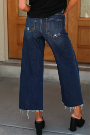 RISEN Fearless Wide Leg Jeans, Dark Wash, Closet Candy, 5