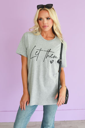 Gracefully Unbothered Graphic Tee, Gray, Closet Candy, 1
