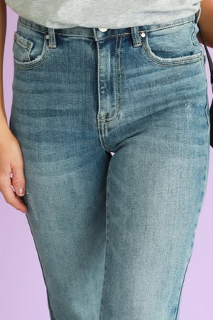 RISEN Dream On High Rise Flare Jeans - Medium Wash, Closet Candy, 2