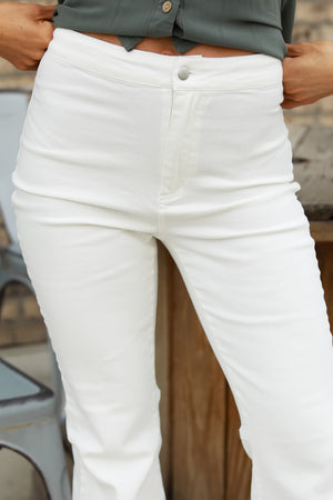 HYFVE Velina High Waist Flared Jeans - White, Closet Candy, 2