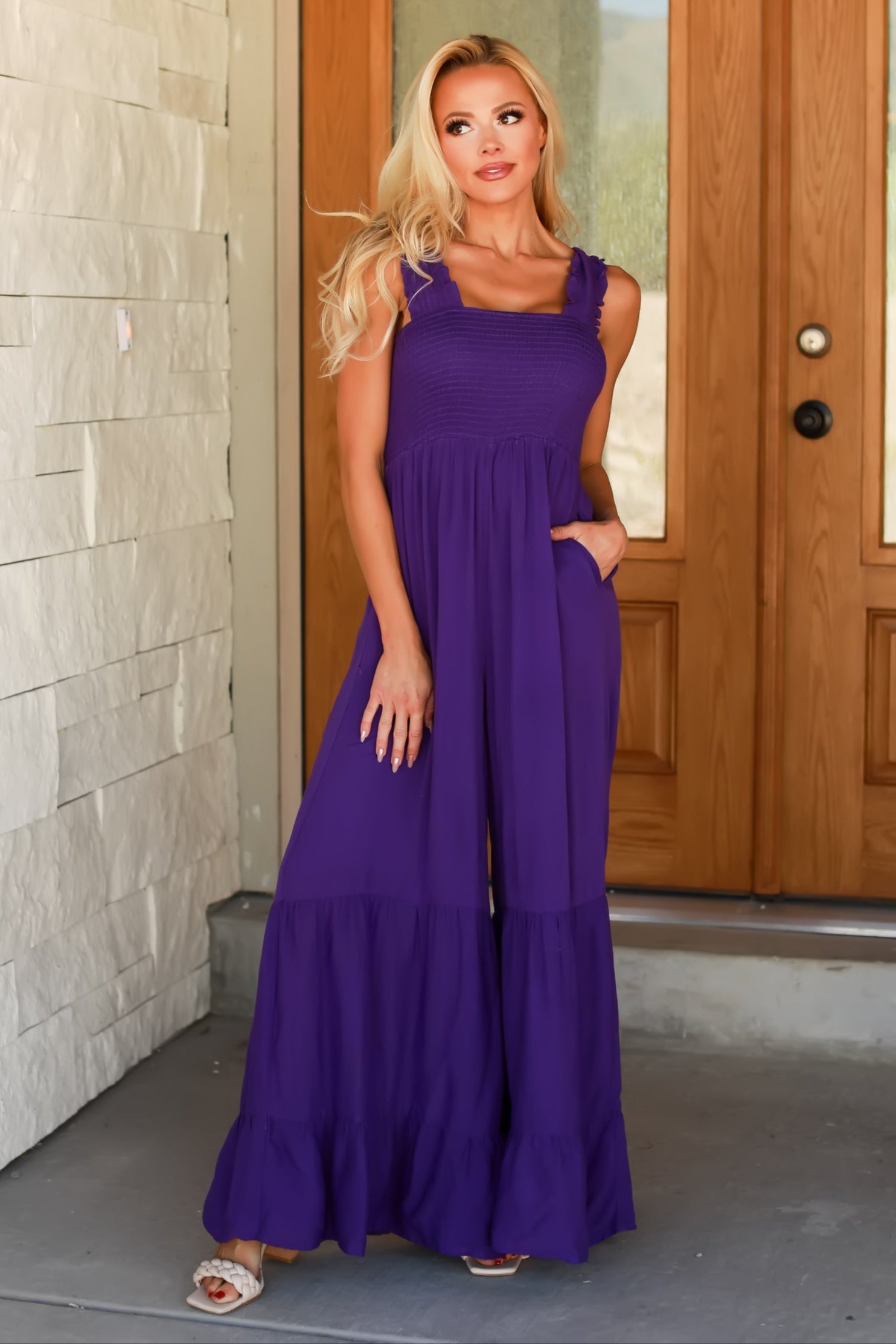 Enough for You Jumpsuit - Purple, Closet Candy, 1
