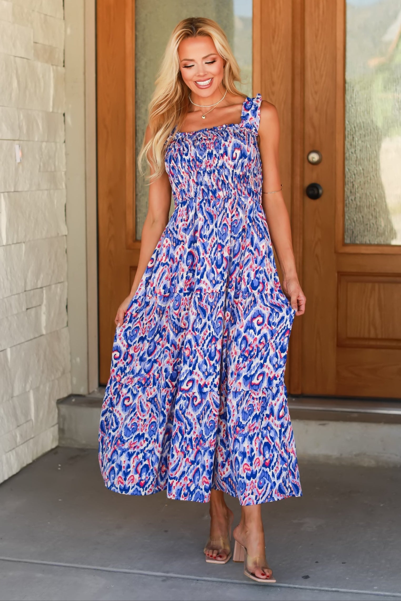 All About You Tiered Maxi Dress - Royal Blue, Closet Candy, 1