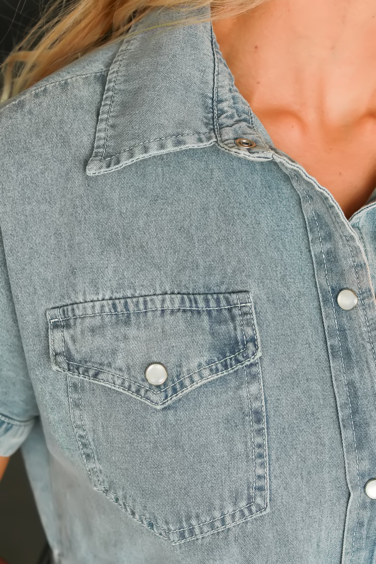 You Walked In With Denim Dress - Blue, Closet Candy, 1