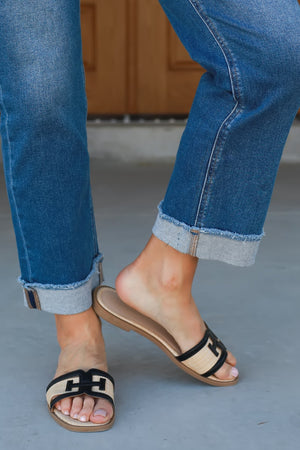 RISEN High Rise Got You Cuffed Jeans - Dark Wash, Closet Candy, 3