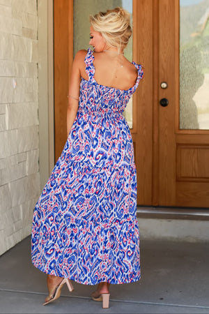 All About You Tiered Maxi Dress - Royal Blue, Closet Candy, 5