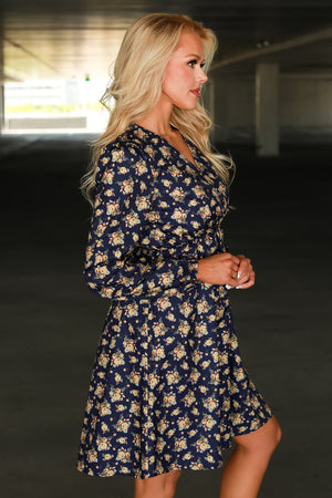 She Blooms Anyway Mini Dress - Blue, Closet Candy, 4
