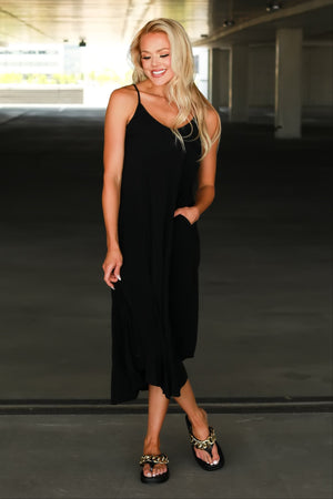Just Like Magic Maxi Dress - Black, Closet Candy, 1