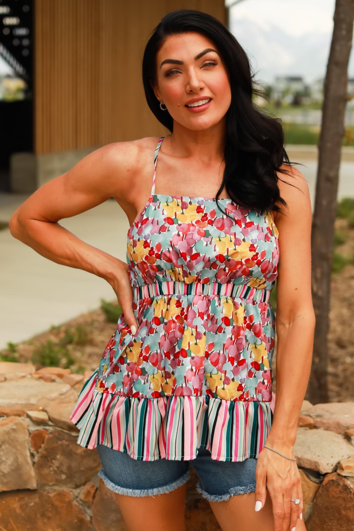Petals & Promises Smocked Ruffle Top - Dusty Pink, Closet Candy, 1