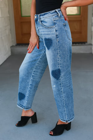 RISEN Mid Rise Heartbreaker Fit Jeans - Light Wash, Closet Candy, 4