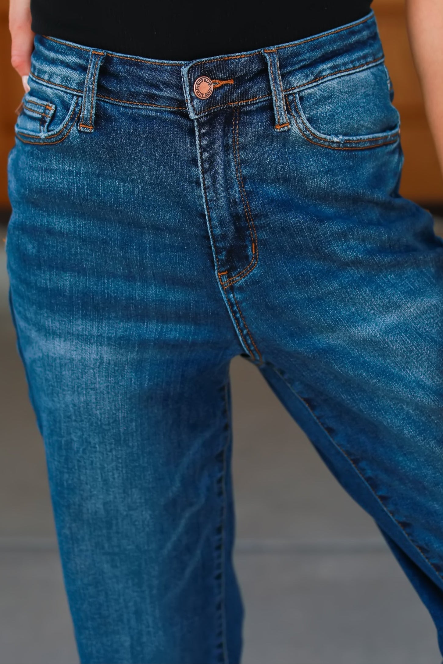 JUDY BLUE Walk Right Through Cropped Wide Jeans - Dark Wash, Closet Candy, 1