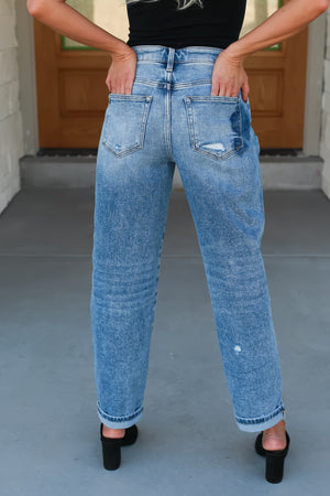 RISEN Mid Rise Heartbreaker Fit Jeans - Light Wash, Closet Candy, 5