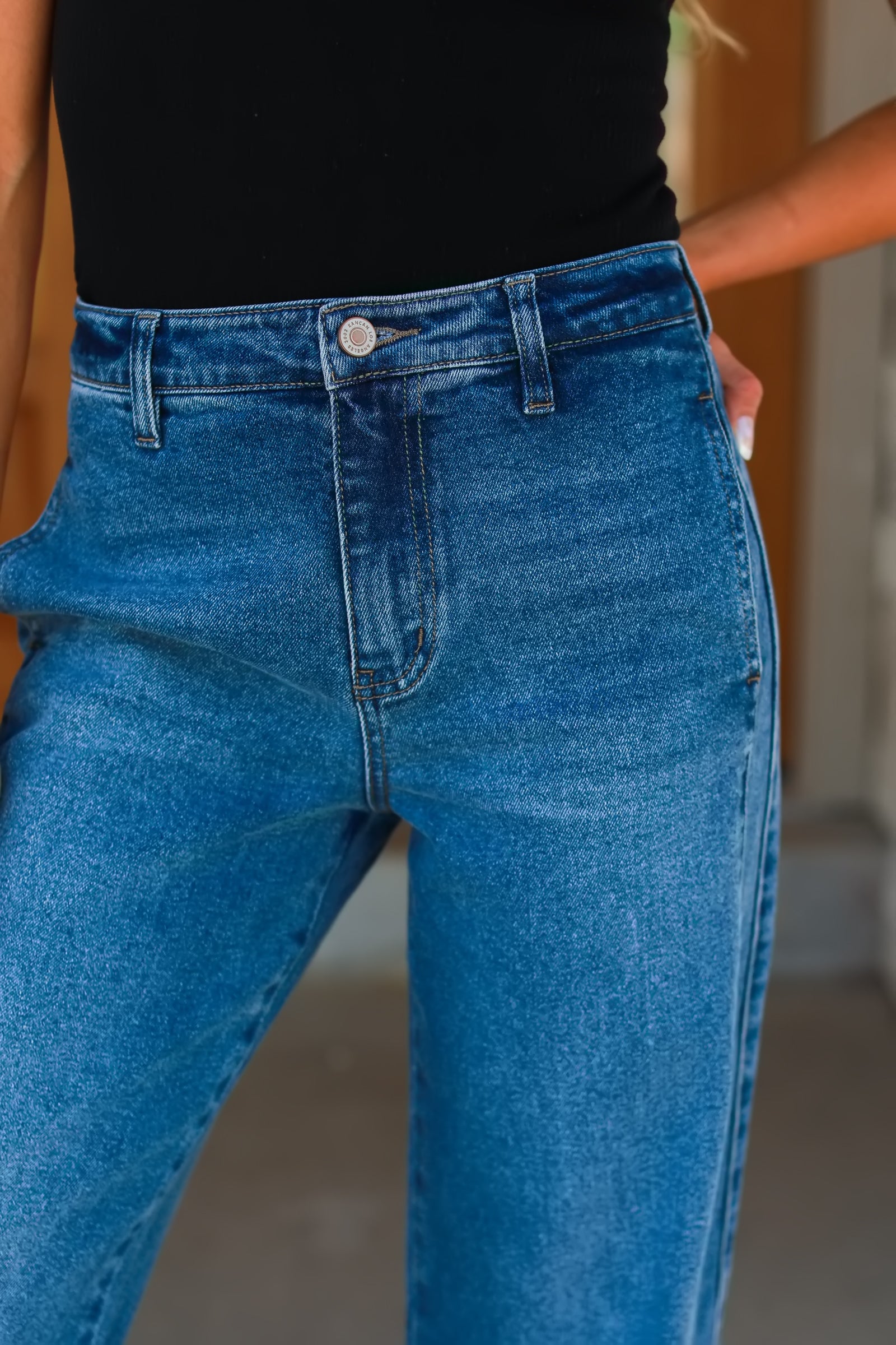 KANCAN Kenya High Rise Wide Leg Flare Jeans - Medium Wash, Closet Candy, 1