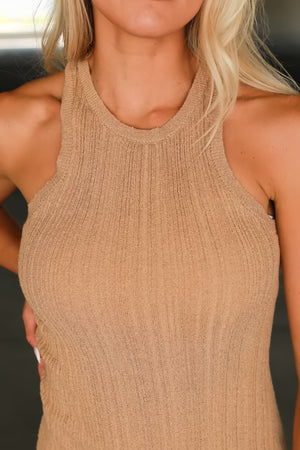 You Had Me at Hello Bodycon Midi Dress - Dark Taupe, Closet Candy, 2