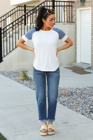 Evelisse Striped Dream Top, Blue, Closet Candy, 4