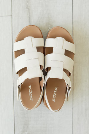 Bloom & Stroll Platform Wedges - Beige, Closet Candy, 4