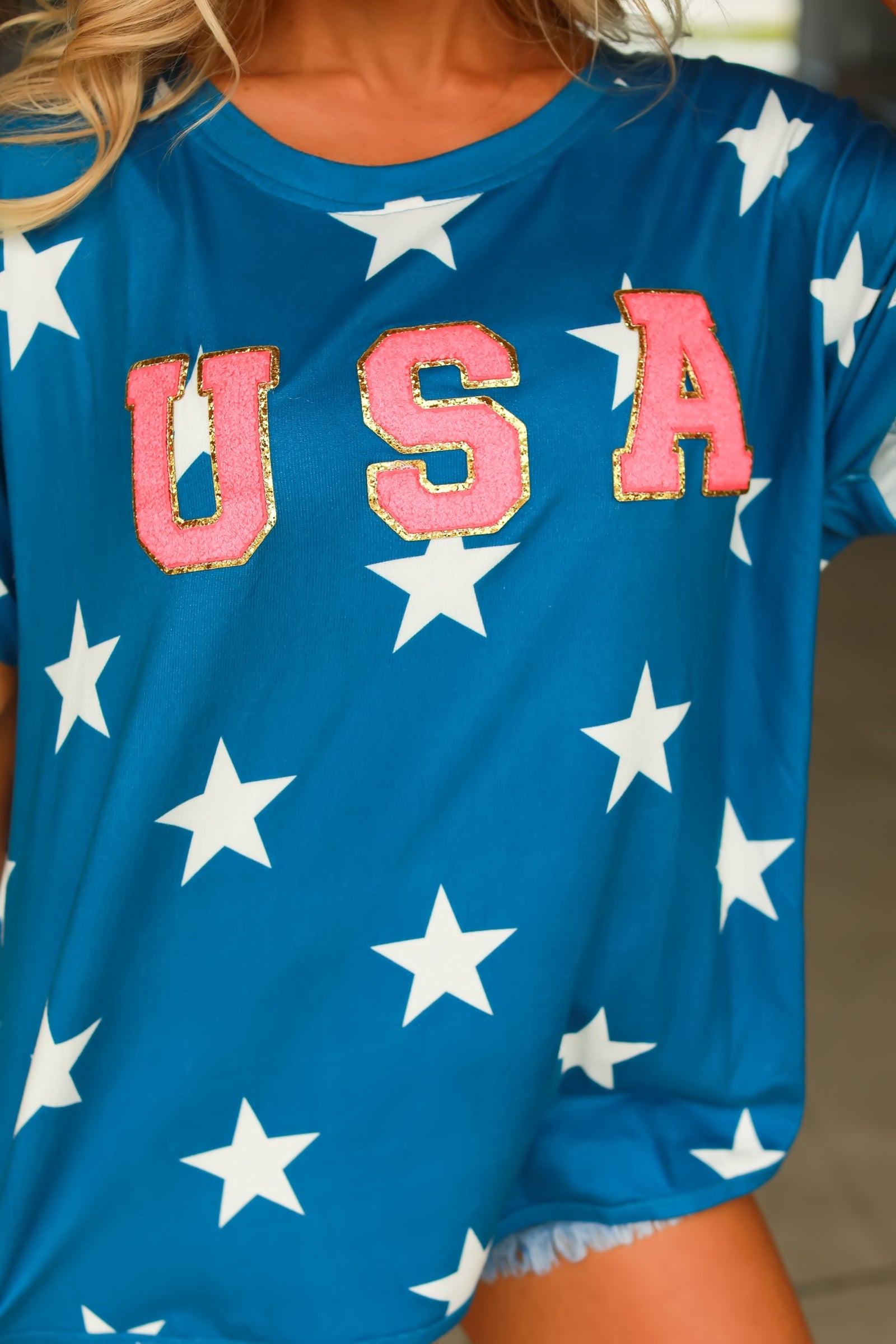 Shining Like Stars Graphic Tee - Blue, Closet Candy, 1