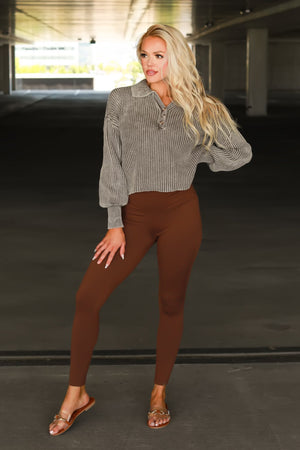 Nothing Feels Better Leggings - Brown, Closet Candy, 6