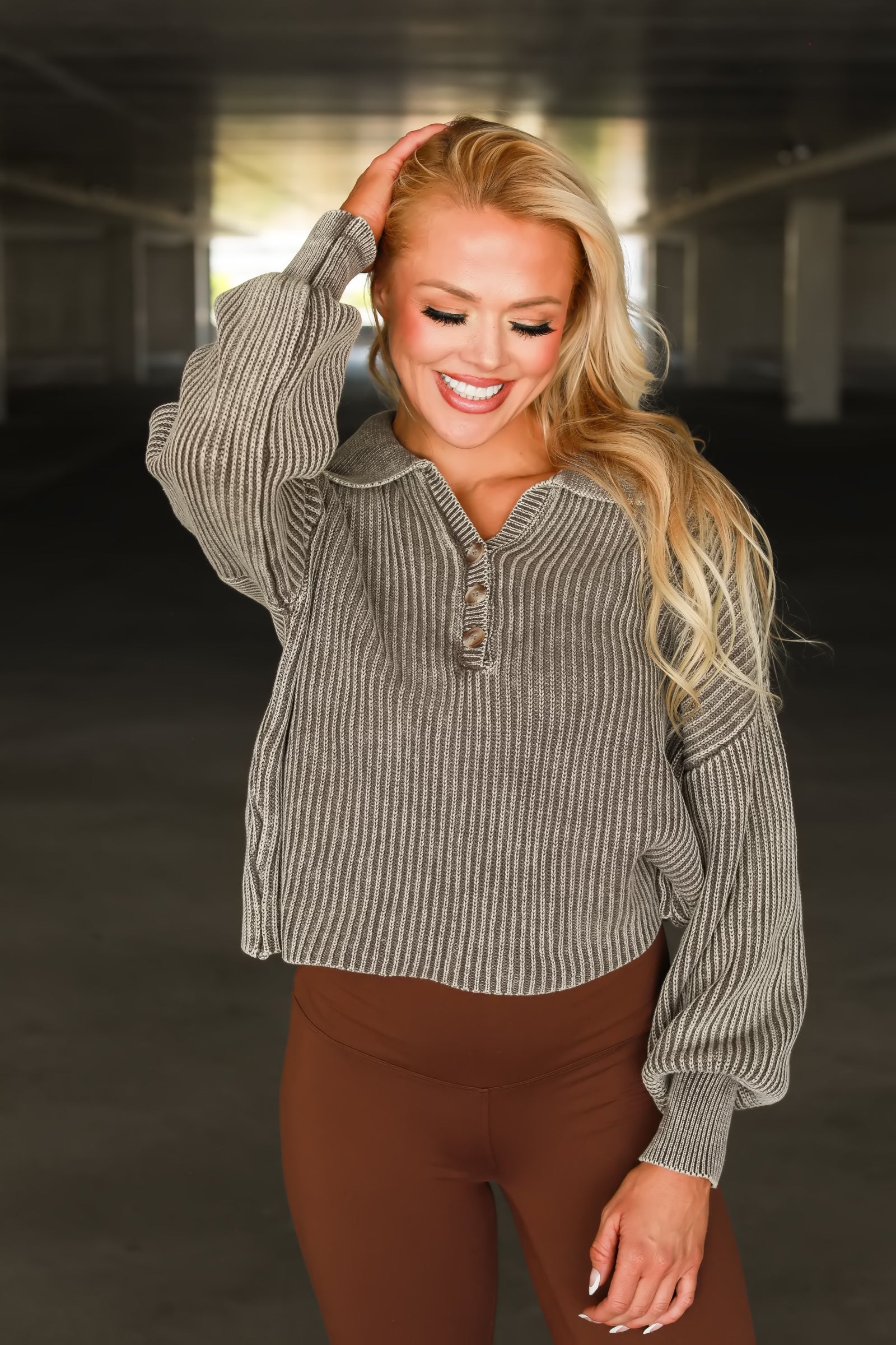 Meet Me on the Porch Sweater, Mocha, Closet Candy, 1