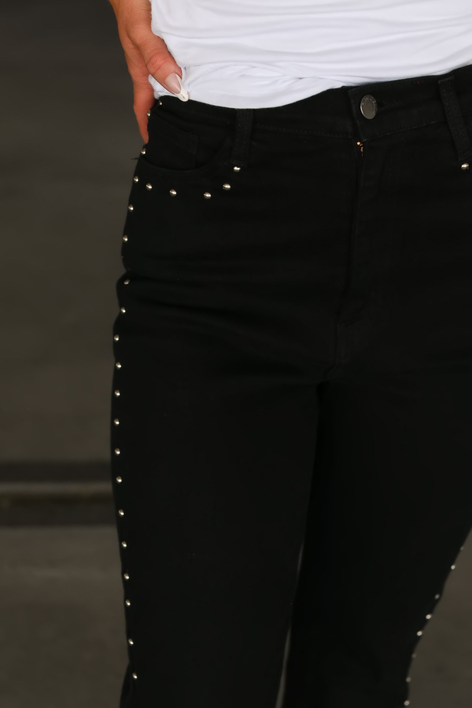 Walk All Over You Mom Jean Denim - Black, Closet Candy, 1