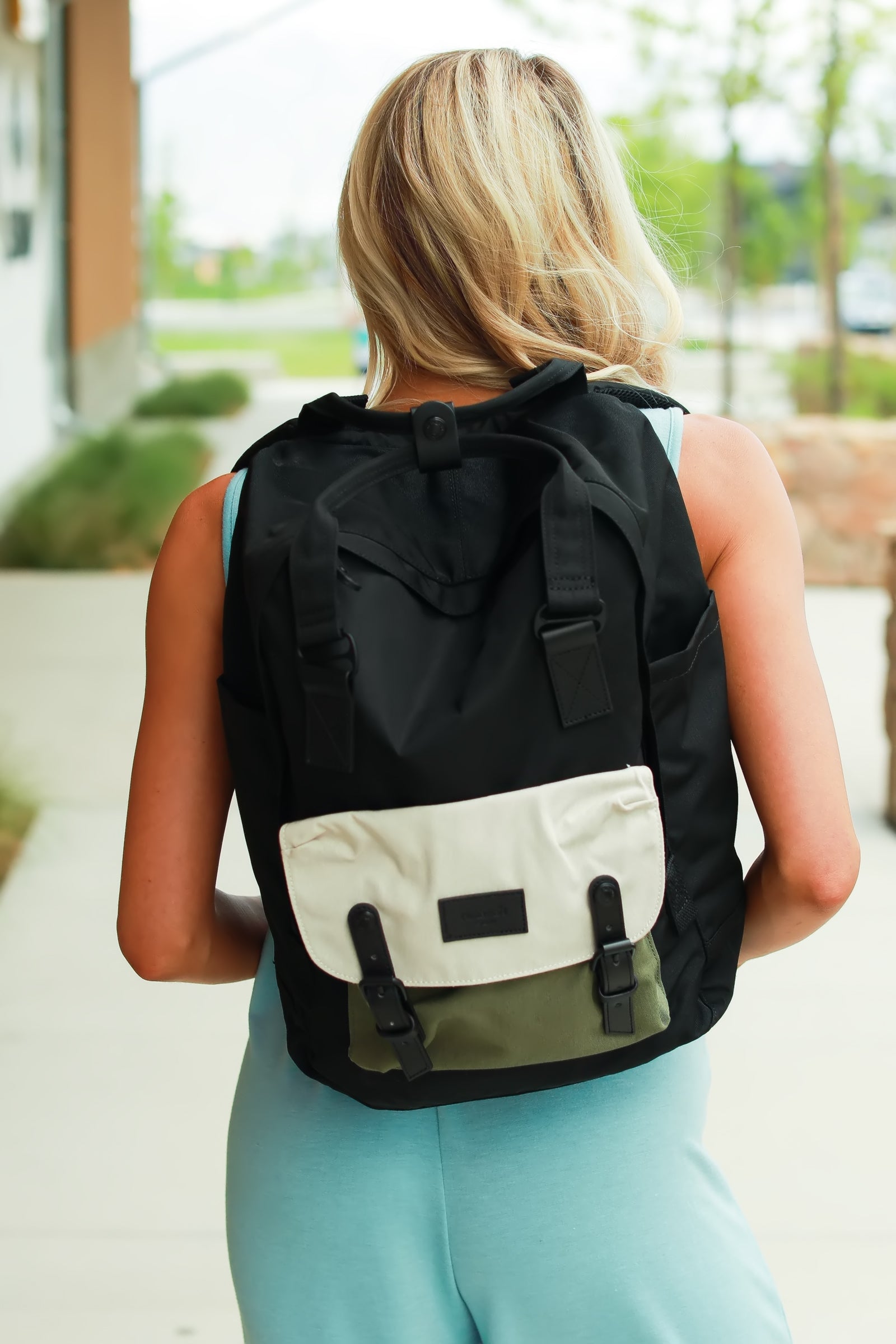 Carry Me Home Backpack Bag, Black/White, Closet Candy, 1