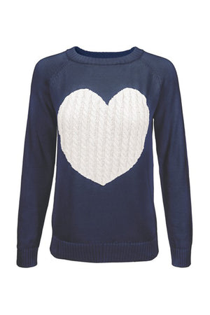 Follow Your Heart Sweaters Closet Candy, Navy White