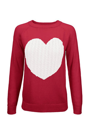 Follow Your Heart Sweaters Closet Candy, Red White