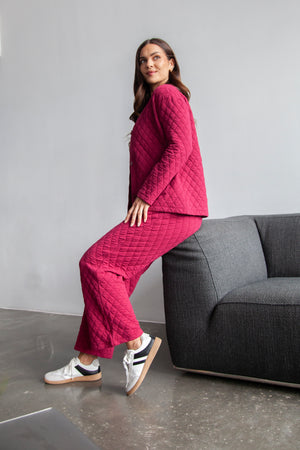 Isn’t She Lovely Quilted Set - CABERNET