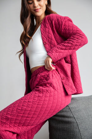 Isn’t She Lovely Quilted Set - CABERNET