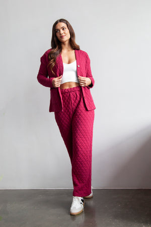Isn’t She Lovely Quilted Set - CABERNET