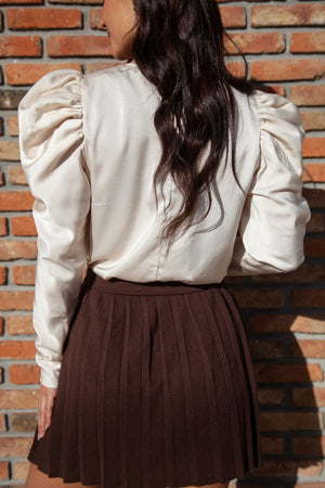 Silky Star Satin Blouse - Cream, Closet Candy, 5