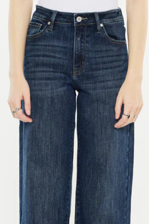 KANCAN Samia High Rise Wide Leg Jeans - Dark Wash