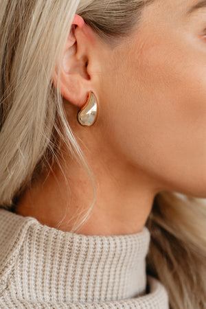 Teardrop Earrings - Gold, Closet Candy, 3