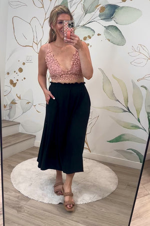 Dance the Night Away Paperbag Midi Skirt - Black, Closet Candy, Rachel Fit Video