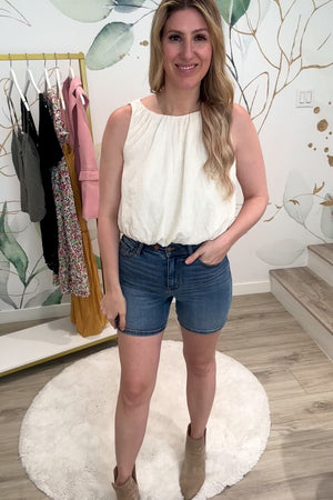 JUDY BLUE Double Trouble Denim Shorts - Medium Wash, Rachel Fit Video