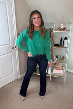 KANCAN Heidi Mid Rise Flare Jeans Closet Candy Nikki B Fit Video