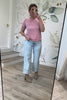 The Everyday Basic Tee, Dusty Pink, Closet Candy, Rachel Fit Video