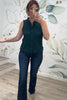 Matter of Fact Pleat Front Sleeveless Blouse in Sea Green, Closet Candy, Rachel Fit Video
