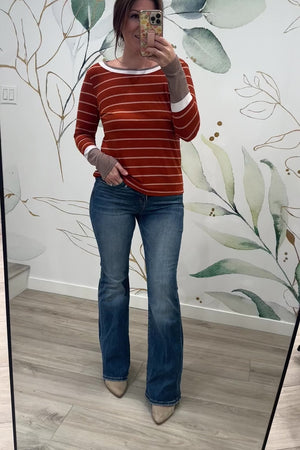 Pumpkin Spice Long Sleeve Tee, Closet Candy, Rachel Fit Video