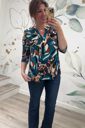 Creative Flow Tee, Multicolor, Closet Candy, Rachel Fit Video