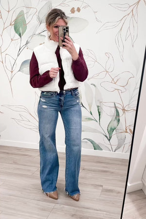 Chill Puffer Vest - White, Closet Candy, Rachel Fit Video