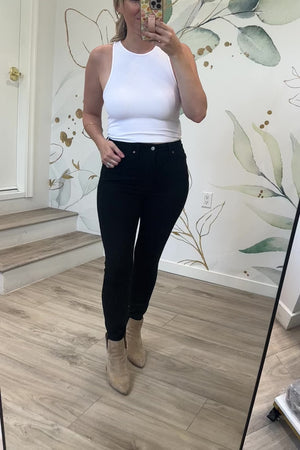 Play It Cool Brami Cropped Tank Top, White, Closet Candy, Rachel Fit Video