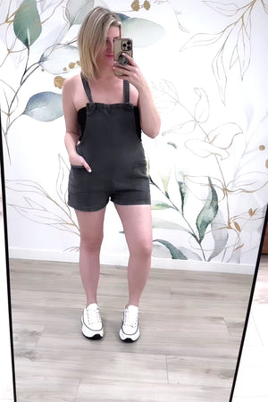 Really Doing It Short Overalls - Ash Black, Closet Candy Rachel Fit Video
