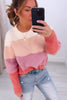 She Doesn't Even Go Here Color Block Sweater Closet Candy Chris fit video
