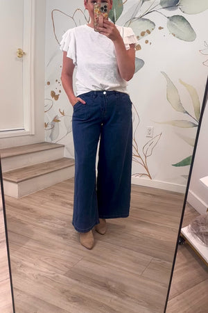 RISEN High Rise Cozy But Make it Knit Denim Jeans - Medium Wash, Rachel Fit Video