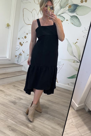 Midnight Hour Maxi, Black, Closet Candy, Rachel Fit Video