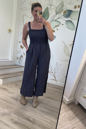 Blue Bloom Jumpsuit, Blue Floral, Closet Candy, Rachel Fit Video