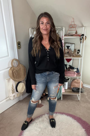 CBRAND Hear Me Out Long Sleeve Top- Closet Candy Nikki B. fit video
