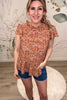 Whispering Fields Ruffle Blouse - Orange, Closet Candy, Rachel Fit Video
